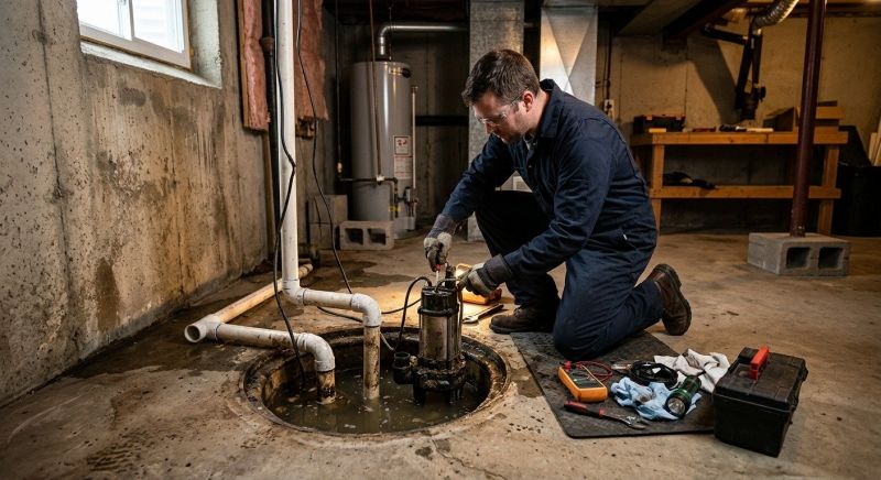 Basement Sump Pump Repair in Providence, RI